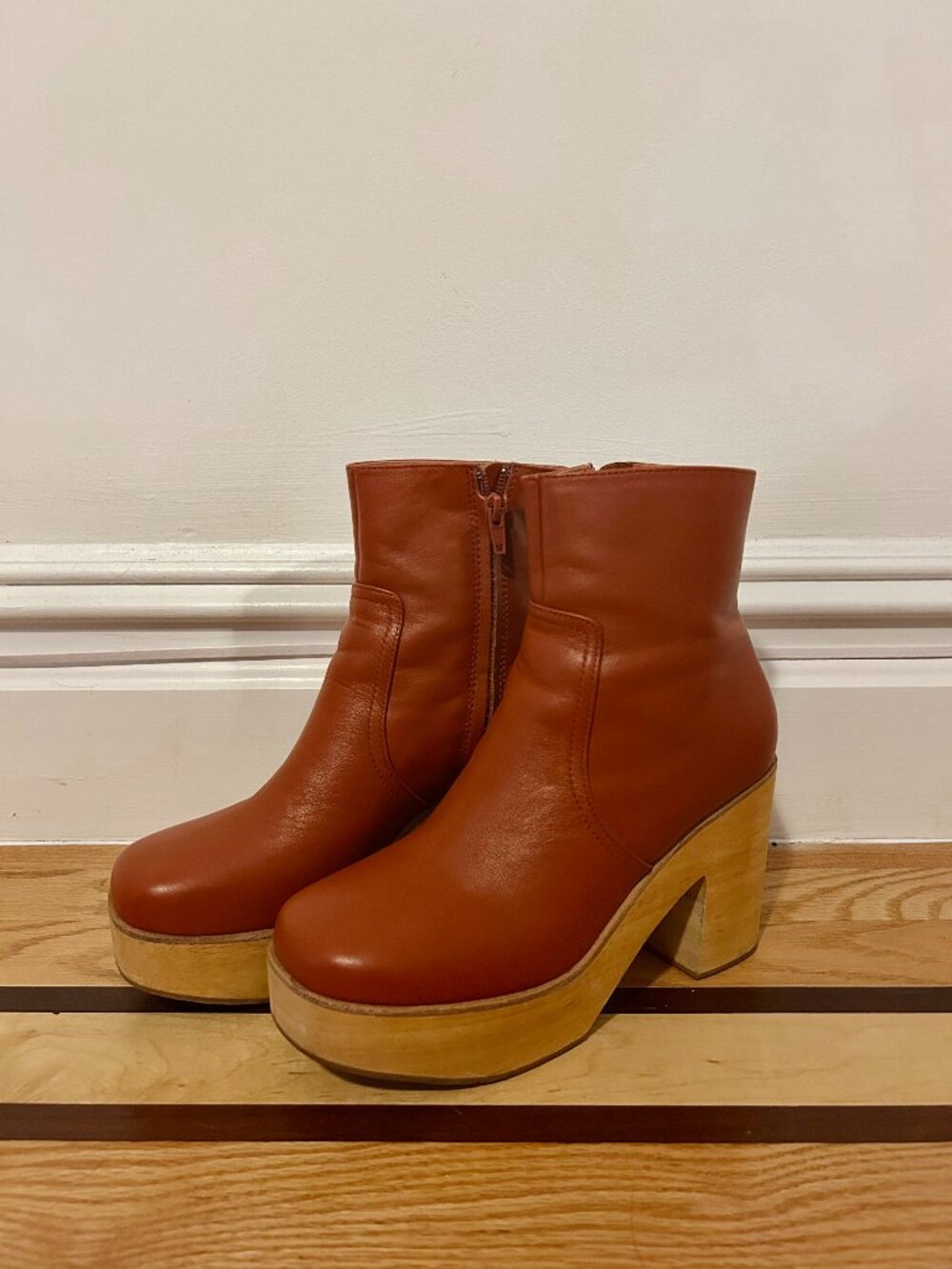 Charlotte Stone Paz Boots in Sienna Brown, Size 8